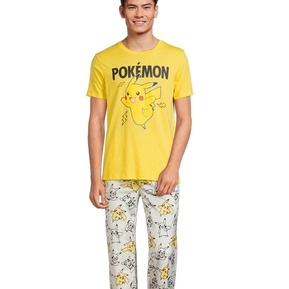 Yellow Pikachu Men’s Pajamas - Picture 4 of 7